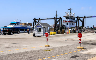 Hatteras-to-Ocracoke vehicle ferry station in Cape Hatteras NS