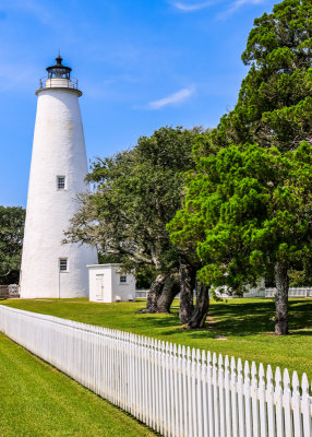 The Ocracoke Lighthouse, North Carolinas oldest operating lighthouse, in Cape Hatteras NS