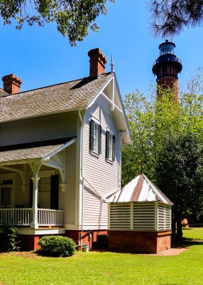 The Currituck Beach Lighthouse on the north end of the Outer Banks