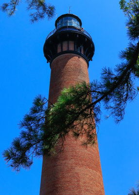 The Currituck Beach Lighthouse on the north end of the Outer Banks