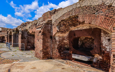 The left casement ruins in Fort Sumter National Monument