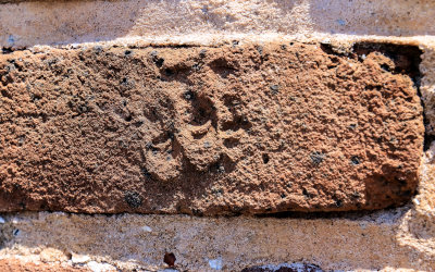 Fingerprints of a slave who worked creating bricks used to build the fort in Fort Sumter National Monument