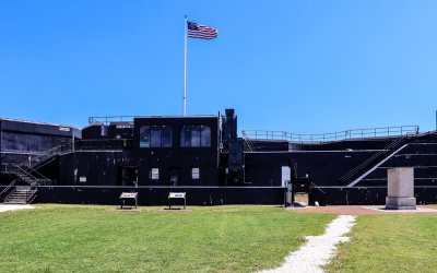 Battery Huger, added in 1898 during the Spanish-American War, in Fort Sumter National Monument