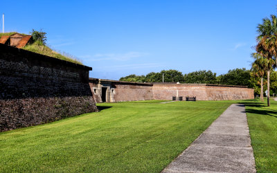 Inland view of the Sally Port at Fort Moultrie in Fort Sumter National Monument