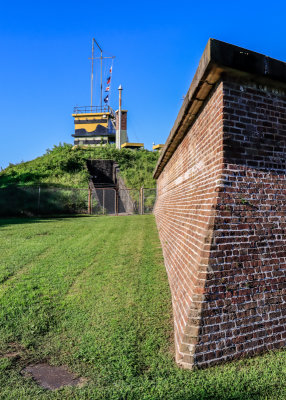 World War II Command Post above the walls of Fort Moultrie in Fort Sumter National Monument
