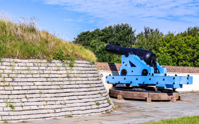 Mounted Smoothbore gun at Fort Moultrie in Fort Sumter National Monument