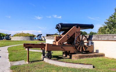 Smoothbore gun from the mid-1800s at Fort Moultrie in Fort Sumter National Monument