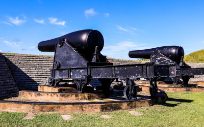 15-inch Rodman Smoothbore guns from the late 1800s at Fort Moultrie in Fort Sumter National Monument