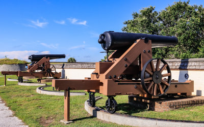 Smoothbore gun from the mid-1800s at Fort Moultrie in Fort Sumter National Monument
