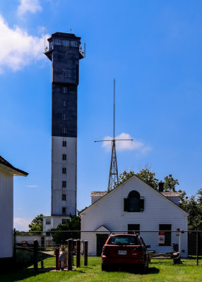 US Coast Guard Signal Tower/Lighthouse and Quarters at the Sullivans Island Station in Fort Sumter National Monument