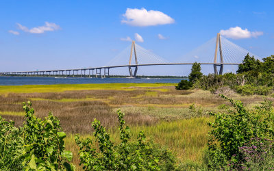 Arthur Ravenel Jr Bridge from Patriots Point near Charleston South Carolina