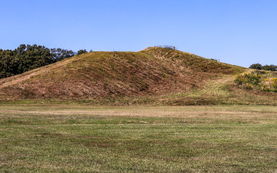 Mound A, one of the biggest aboriginal earthworks in North America, in Poverty Point NM