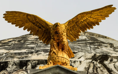 Gold eagle on the Illinois Monument in Vicksburg NMP