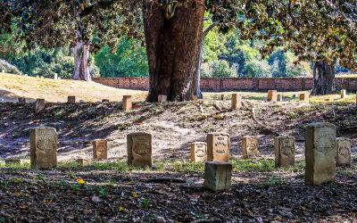 Headstones at the Vicksburg National Cemetery in Vicksburg NMP