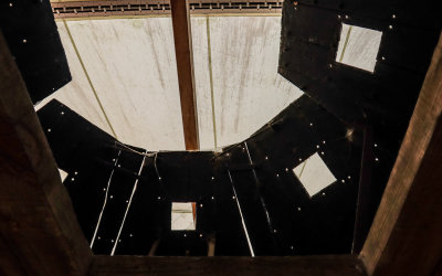 Looking up at the Pilothouse, protected by iron plates, on the USS Cairo in Vicksburg NMP 