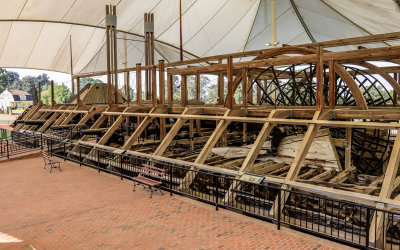 Long side view of the USS Cairo in Vicksburg NMP 