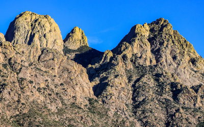 Closeup of the rugged Organ Mountains in Organ Mountains-Desert Peaks NM