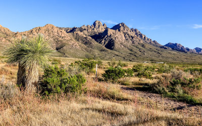 View from the north of the Organ Mountains in Organ Mountains-Desert Peaks NM