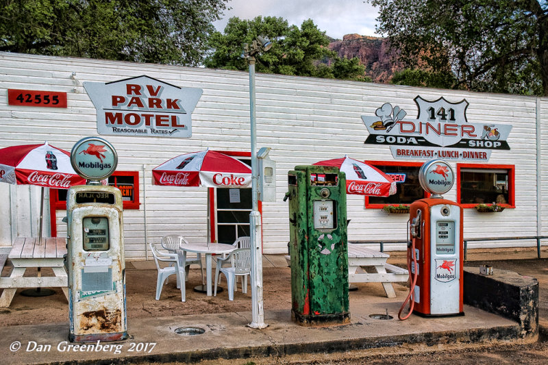 In front of  the Gateway Diner