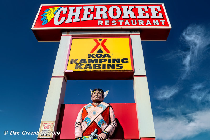 The Cherokee Restaurant Sign