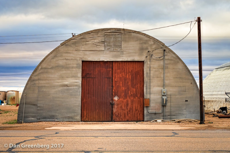 Quonset Hut with Red Doors