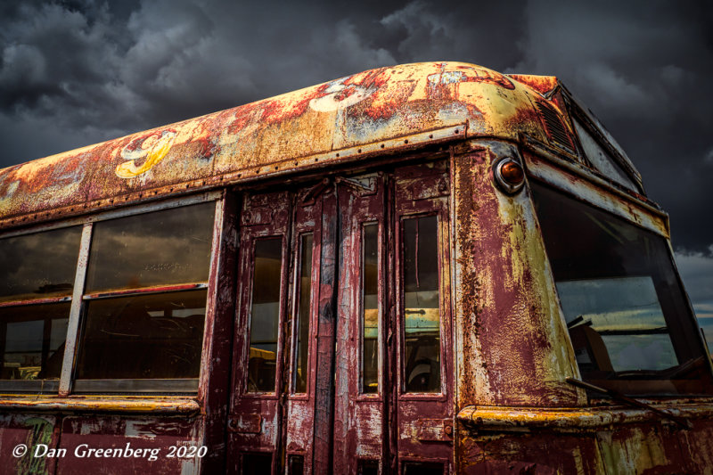 Old Bus Before the Storm
