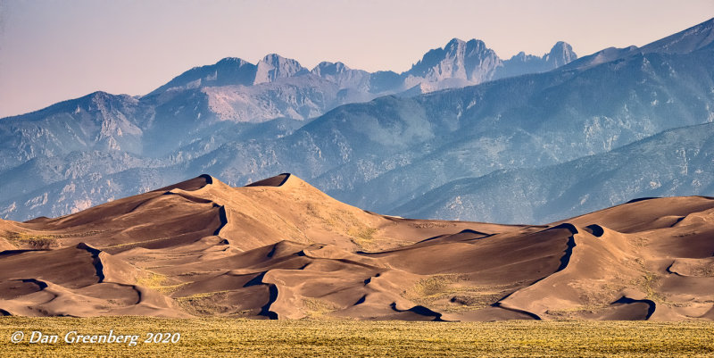 Sand Dunes and Mountains