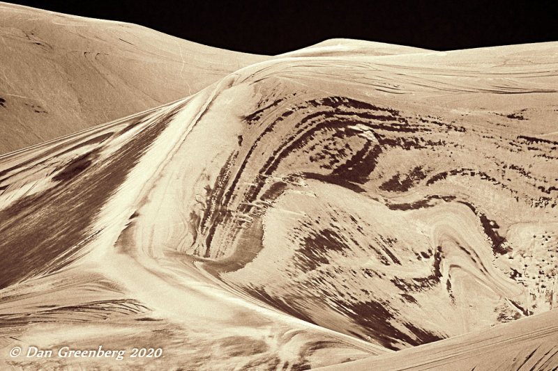 Sand Dune Abstract in Sepia