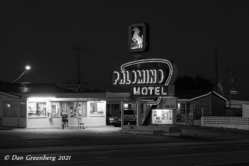 The Palomino Motel at Night