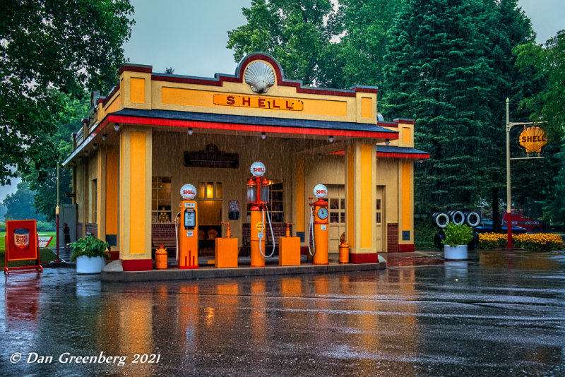 Vintage Shell Gas Station