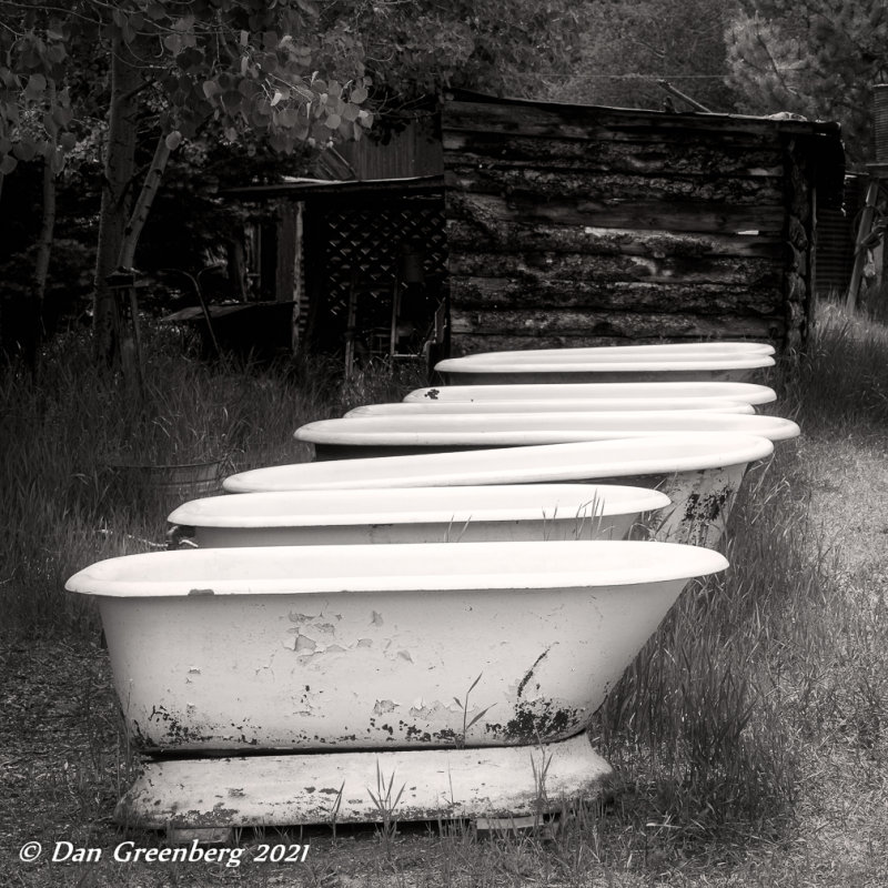Eight Ancient Outdoor Bathtubs