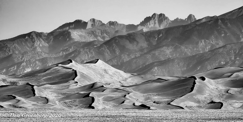 Sand Dunes and Mountains
