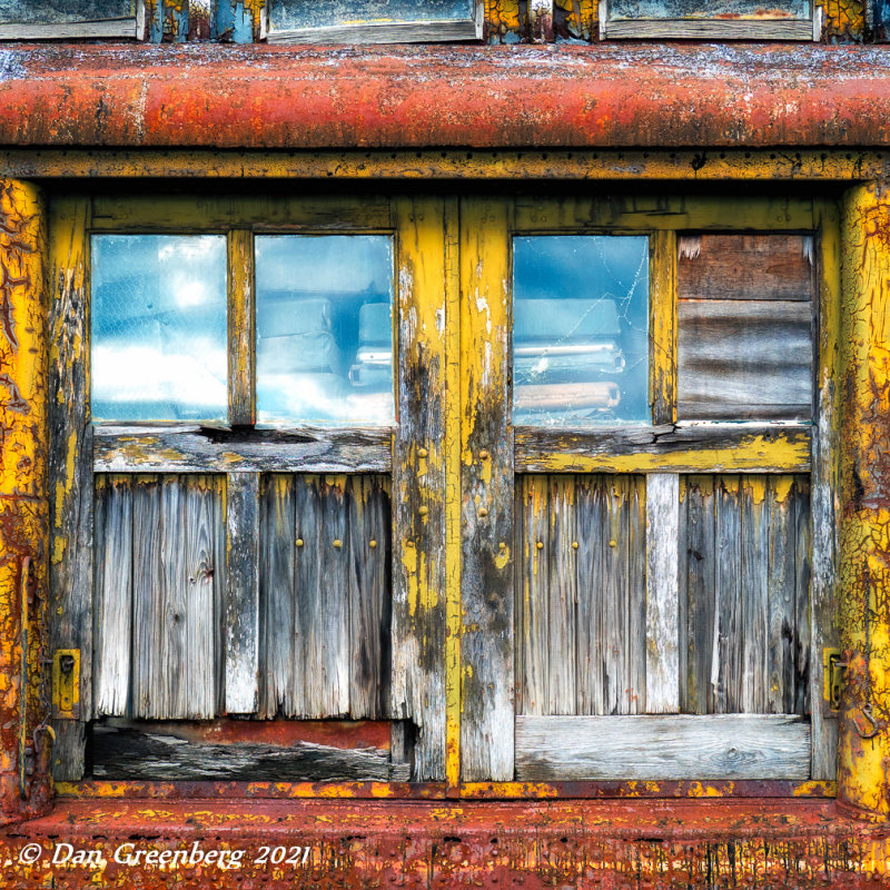 Old Wooden Train Doors