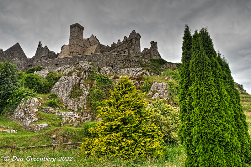 Looking up at the Rock of Cashel