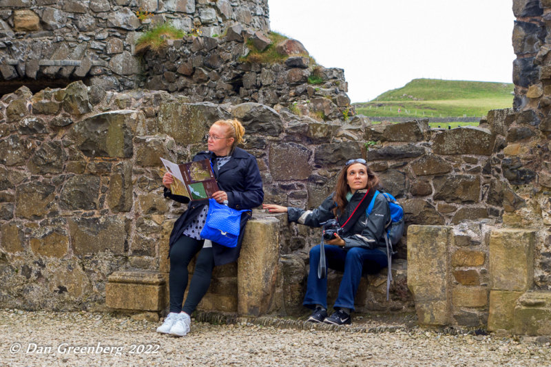 Tourists at Dunluce Castle