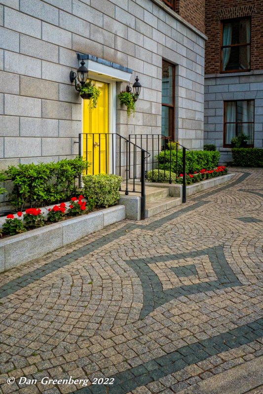 A Yellow Door in Dublin
