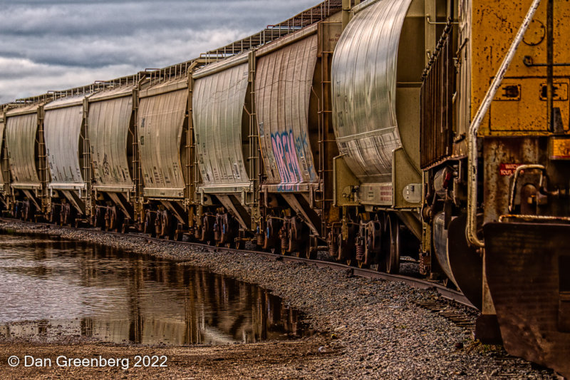 Grain Hopper Railroad Cars