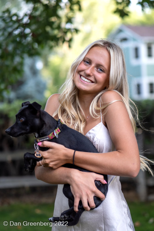 Mia with her dog Olive