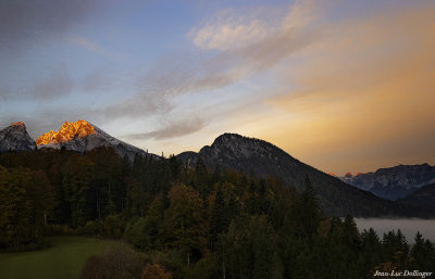 Lever de soleil dans les Alpes bavaroises