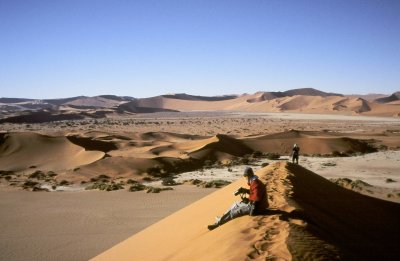 Francisca Jah on a Sand dune, Sosusvlei Namibia 2005