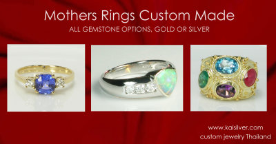 Mothers Rings, Custom Silver Or Gold Ring For Mother 