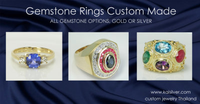Gem Rings In Silver Or Gold 