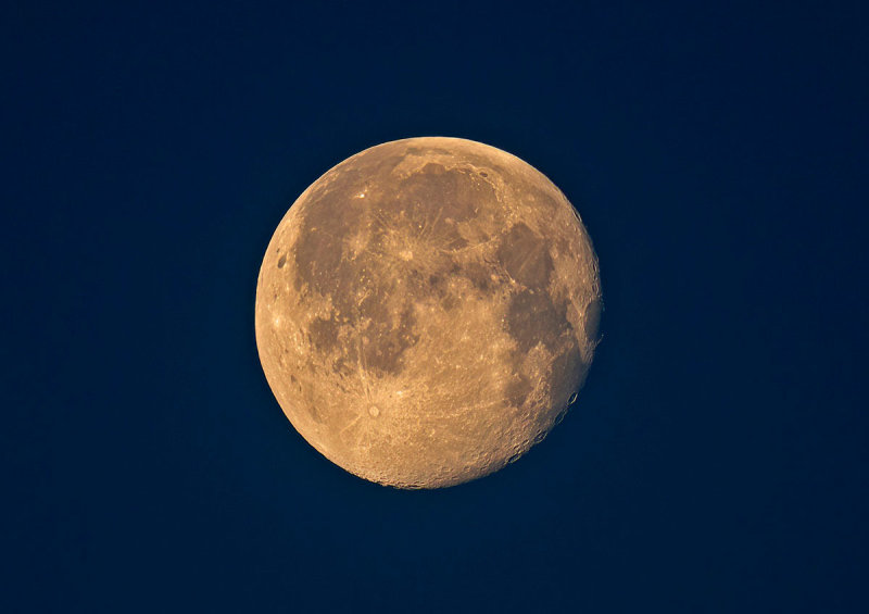 Thw Moon, in early morning light