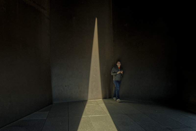 Inside Richard Serra's Vortex 2002 - so dark inside didn't realise I had company until just now