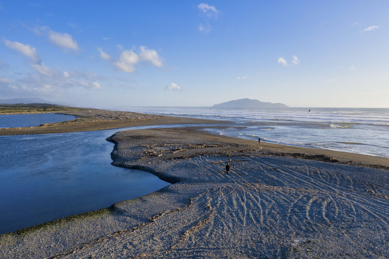 Otaki River mouth in winter