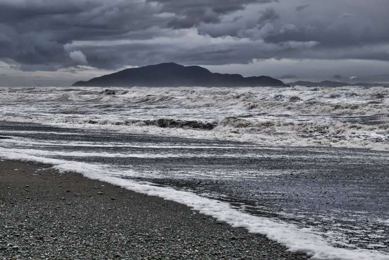 20 May 2022 - as the storm slowly dissipates, the waves still angry foam and roar