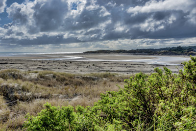 The Waikawa Stream as it enters the Tasman sea