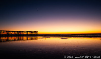 Afterglow and Negative Tide at Pacific Beach