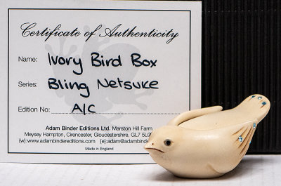 Ivory Bird Box Bling - Netsuke Series - Club Piece