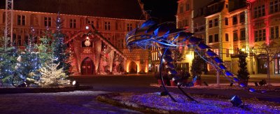Place de la Réunion, décorations de Noël